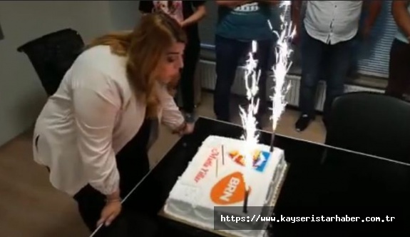 Berna Gözbaşı'na, BRN çalışanlarından sürpriz doğum günü