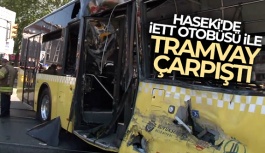 Fatih'te İETT Otobüsü İle Tramvay Çarpıştı!
