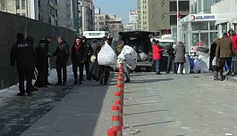 Kayseri'deki ağır hasarlı binada yıkım öncesi tahliyeler başladı