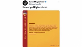 Kayserispor'dan Açıklama: "Kayserispor camiası sonuna kadar devletinin ve milletinin yanındadır"