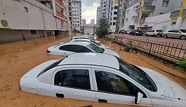 Kozan'da sel felaketi havadan görüntülendi